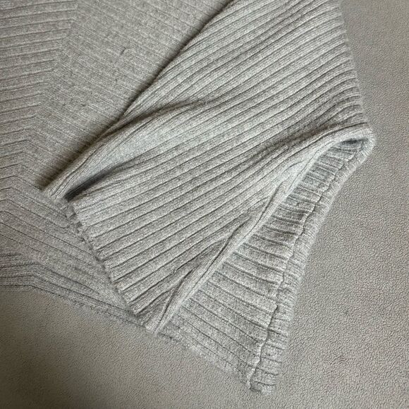 ANTHROPOLOGIE MOTH Tisbury Turtleneck Mock Neck Sweater Ribbed Gray Size XL - Picture 8 of 16